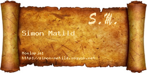 Simon Matild névjegykártya